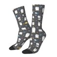 thumbnail image 1 of Fotbe Lovely Penguin Calcetas Largas con Estampado para Hombre y Mujer – Calcetas de Compresión Transpirables y Elásticas, Viajar y Uso Diario Talla 5-11, 1 of 6