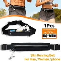 Genreen Slim Running Belt Fanny Pack for Men Women, Running Phone Holder Runners Pouch Waist Pack for Workout, Money Belt, Running Gear Accessories [Fits ALL Phones]