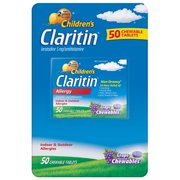 Children's Claritin® 24 Hour Non-Drowsy Allergy 5mg Grape Chewable Tablet (50 ct.)