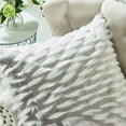 thumbnail image 4 of Home Soft Things Feathery Faux Fur 2 Piece Throw Pillow Cover Set - Grey - 26" x 26", 4 of 4