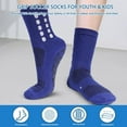 thumbnail image 3 of 3 Pairs Kids Grip Soccer Socks Cushioned Non Slip Football Athletic Sports Socks for Boys Girls, 3 of 7