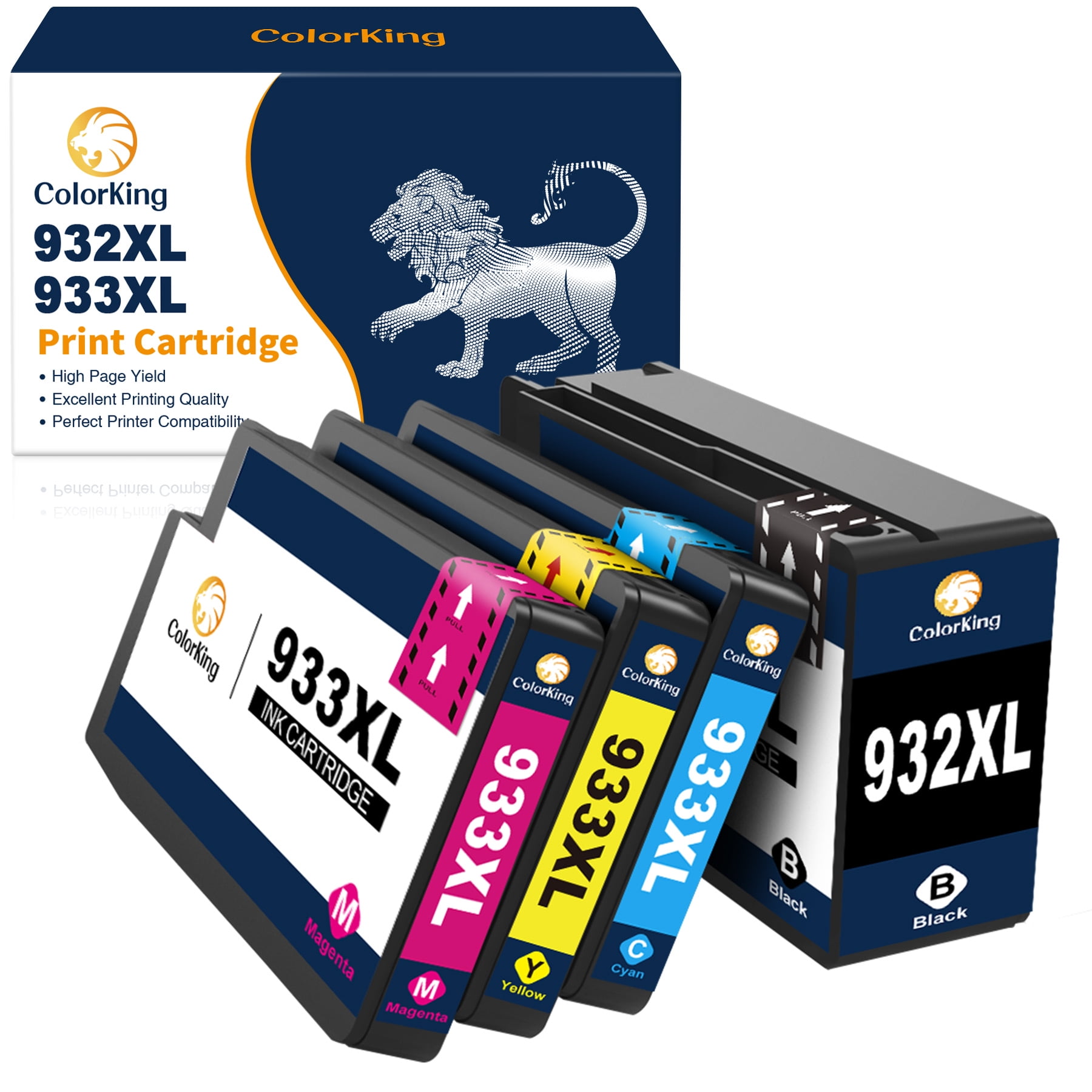 Colorking 932 Ink Replacement for HP 932XL 932 Ink Cartridge Black and