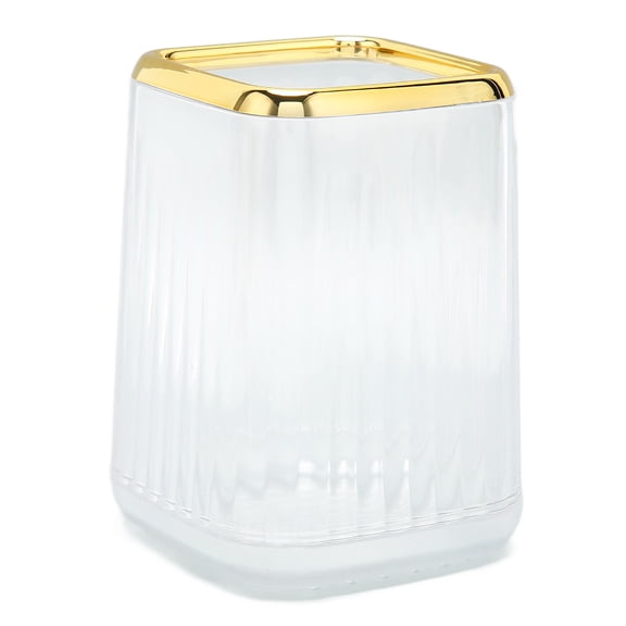 M Buder Makeup Brush Holder Organizer, Desktop Cosmetic Eyebrow Pencil Pen Storage Container Bucket for Women, Clear (13 cm / 5.12 inches)