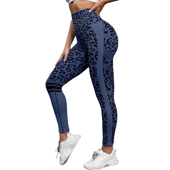 Outfmvch Yoga Pants Womens Leggings Athletic Gym Workout Pants for Women Pull On Side Pockets Tummy Control Workout Leggings Womens No Front Seam Leggings for Women Blue L