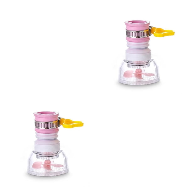 Billuyoard Grifo de fregadero giratorio baño bañera grifo de rociador extensor cocina difusor Flexible adaptador tipo 2, 1 pieza rosa 3 versión 2Conjunto