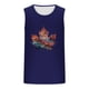 thumbnail image 4 of Camiseta sin mangas de cuello redondo para hombre, informal, a la moda, sin mangas, con estampado, cuello redondo, deportiva, de poliéster, 4 of 5