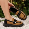 thumbnail image 6 of Miqool Womens Chunky Platform Loafers with Buckle Slip On Comfortable PU Leather Dressy Casual Shoes for Office Work Business School, 6 of 9