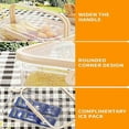 thumbnail image 4 of Outdoor Picnic Preservation Box, Outdoor Ice Preservation Box, Ice-Preservation Holder with Drain Divider, Snackle Boxes with Ice Pack & Handle for Camping, Picnics, and Travel, 4 of 7