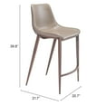 thumbnail image 5 of Magnus Counter Stool Brown & Walnut Counter Stool, Modern Style, Plush and durable faux leather fabric, Plywood, Indoor Bar, 5 of 10