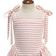 thumbnail image 5 of Rhuody Girls Dresses Sleeveless Springtime Striped Pleated With Tie Strap Bodice – Playful Party Or Everyday Dress For Little Princesses Versatile Wear, 5 of 8