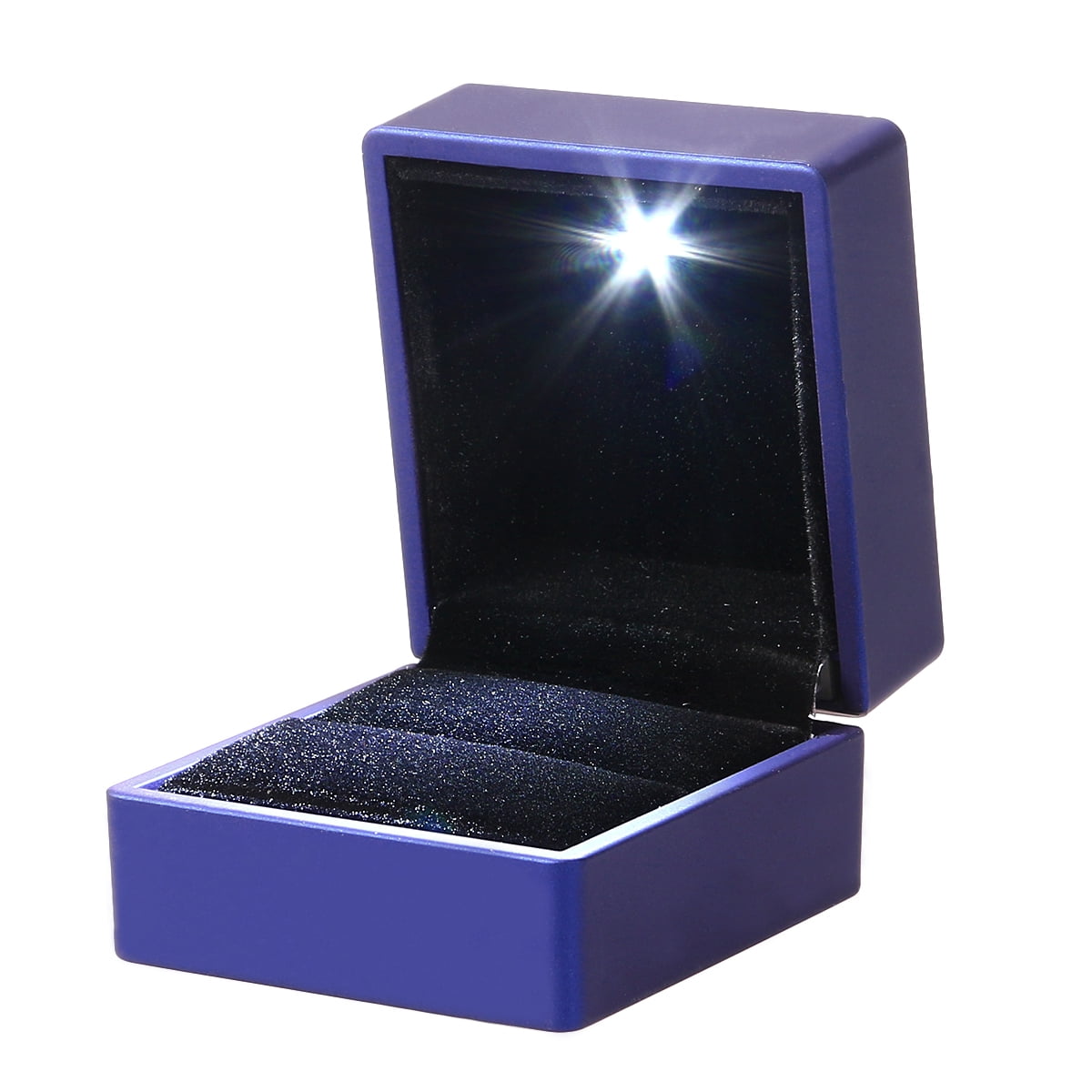 LED Lighted Jewelry Gift Box Lighting Ring Box Holder Case with Light ...