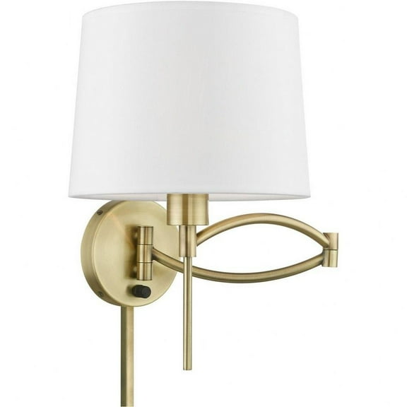 1 Light Swing Arm Wall Sconce in Refinedmodern Style-15 inches Tall and 11 inches Wide-Brushed Nickel Finish Bailey Street Home 218-Bel-4828590
