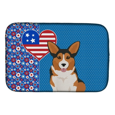 

Sable Pembroke Corgi USA American Dish Drying Mat 14 in x 21 in