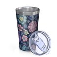 thumbnail image 2 of 16oz Tumblers Pioneer Flower Floral Print Pattern Stainless Steel Vacuum Insulated Double Wall Travel Tumbler Cups Mug with Lid and Straw,Cleaning Brush for Coffee,Tea, 2 of 4
