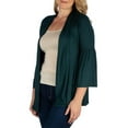 thumbnail image 3 of 24seven Comfort Apparel Plus Size Bell Sleeve Flared Open Front Cardigan, 3 of 4