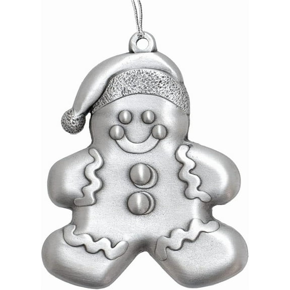 Indiana Metal Craft Gingerbread Man Pewter Christmas Tree Xmas Decoration Ornament Made in USA