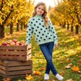 thumbnail image 6 of Grblisyd Mock Neck Sweatshirt for Girls Cute Polka Dot Sweater Long Sleeve Pullover Tops Back To School Outfits, 6 of 7
