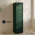 thumbnail image 2 of St. Tropez 15 x 15 x 60 Freestanding Linen Cabinet in Green Oak, 2 of 8