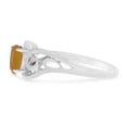 thumbnail image 4 of 10k White Gold Oval Citrine And Diamond Ring, 4 of 6