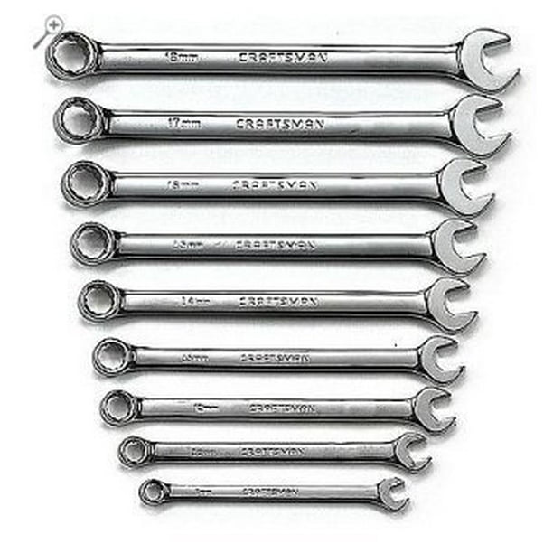 Craftsman 9 pc. Metric 12 pt. Full Polish Long Pattern Combination