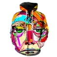 thumbnail image 1 of Sudadera con capucha y cremallera para hombre, diseño de grafiti de arte abstracto, estilo informal, estilo Harajuku, divertida, de manga larga, con estampado 3D, ideal para primavera, 1 of 6