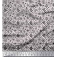 thumbnail image 1 of Soimoi polyester Crepe Fabric Snowflake Artistic Decor Fabric Printed Yard 42 Inch Wide, 1 of 3