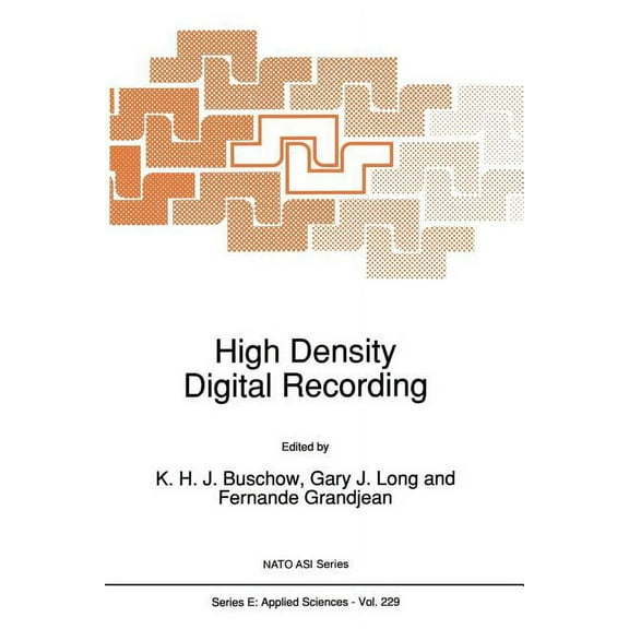 NATO Science Series E: High Density Digital Recording, Book 229, (Paperback)