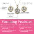 thumbnail image 2 of Cate & Chloe Ruth 18k Yellow Gold Plated Halo Jewelry Set with Swarovski Crystals Gift for Women, 2 of 9