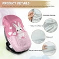 thumbnail image 5 of KUIFORTI Easter Bunny Car Seat Sun Shade Cover Baby Car Seat Cover Heat & Sun Seat Reflector to Maintain a Cool Temperature for Baby Kids, 5 of 7