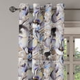 thumbnail image 3 of Ambesonne Vintage Grommet Curtain, Brush Strokes Retro Flowers, 50"x96", Ceil Blue and Pale Brown, 3 of 5