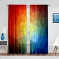 thumbnail image 3 of Colorful Gradient Sheer Voile Curtain Triangle Geometric Window Tulle Curtains for Living Room Bedroom Kitchen Drapes, 3 of 7