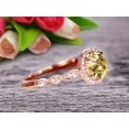 thumbnail image 5 of 1.75 Carat 6mm Round Cut Gemstone Champagne Diamond Moissanite Engagemrnt Ring On 10k Rose Gold Promise Ring, 5 of 6