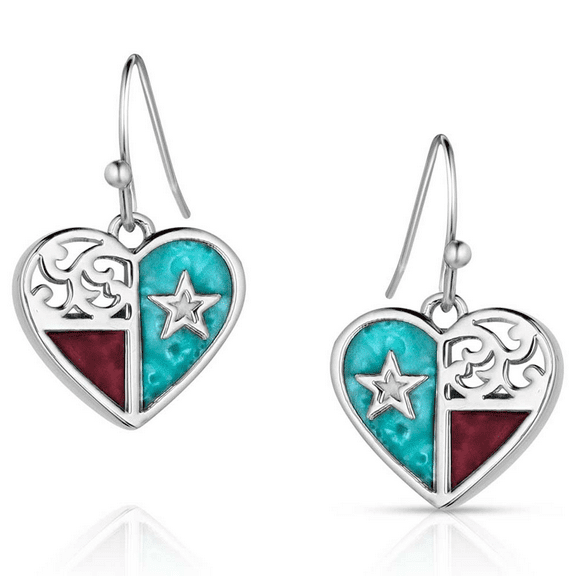 Montana Silversmiths Love for Texas Earrings - ER5818