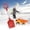 Red, variant on Plastic Shovel with Square Handle for Sand Gardening and Outdoor Activities Lightweight and Durable Design for Boys Girls and Adults