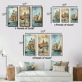 thumbnail image 4 of Designart "Distant Memories Venice Journal Collage IV" Venice Framed Wall Art Set Of 3 - White Industrial Frame Gallery Set For Office Decor, 4 of 6