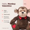 thumbnail image 3 of Bearington Valentino Stuffed Monkey Plush – 6 Inch Cute Valentines Stuffed Animal, Soft Heart Monkey Toy for Kids, Couples, or Romantic Valentine's Day Surprises, 3 of 7