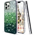 thumbnail image 4 of Compatible with iPhone 13 Pro Bling Case Cute Glitter Diamond for Women Girls Rhinestone Sparkle Shiny Crystal Bumper Luxury Protective Cover 3D Handmade Case for iPhone 13 Pro Green, 4 of 9