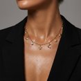thumbnail image 4 of NICKSUN Boho Ocean Charm Necklace, 14K Gold Plated Starfish Seashell Dolphin Turtle Pendant Chain, Summer Beach Vacation Layered Statement Jewelry, 4 of 6