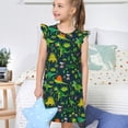 thumbnail image 4 of Balery Dinosaurs Camisón de princesa para niñas, pijama de algodón con mangas abullonadas, suave y bonito.-XX-Large, 4 of 6