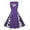 Purple, variant on 1950's Dresses for Women Vintage, V-Neck Patchwork Print Sleeveless Dress, Stretch Slim High Waist Swing Dress, Audrey Hepburn Style Party Dresses Purple S