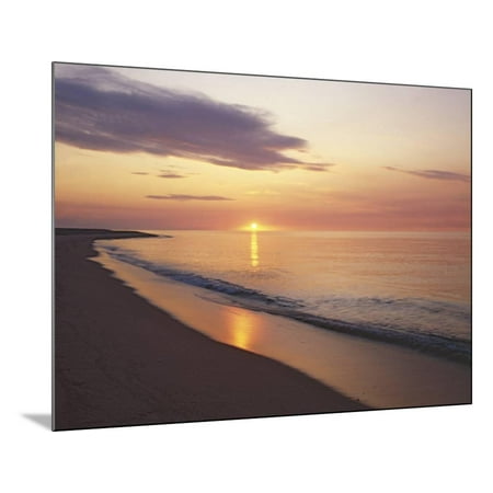 Cape Cod Wall Mount - Sunrise over Atlantic, Cape Cod National Seashore, Massachusetts, USA Wood Mounted Print Wall Art By Charles Gurche
