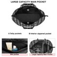 thumbnail image 3 of Gray Black Checkerboard Checkered Pattern Travel Tote Bags for Women Carry On,Large Weekender Bags for Women Travel,Multi Functional Duffle Bag for Work,Shopping,Sports, 3 of 5