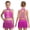 Hot Pink, variant on Girls Jazz Latin Dance Costume Lyrical Dance Outfits Crop Top with Briefs Skirt Gymnastics Leotard Dancewear Purple 8