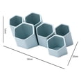 thumbnail image 2 of Pen Container Adhesivo Simple Papelería Organizador Cilindro Organizador Accesorios Creative Hexagon Papelería Caja de almacenamiento para azul BLESIY Titular de la pluma, 2 of 2
