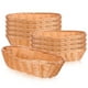 thumbnail image 5 of 10 Uds. Cestas tejidas para pan, cestas para frutas, cesta de plástico de mimbre de imitación, soportes para servir alimentos, 5 of 6