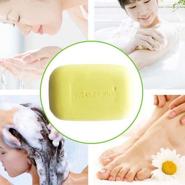 Antibacterial YIGANERJING Jabón perfumado Dermatitis Eczema Psoriasis Champú para la piel