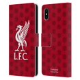 thumbnail image 1 of Head Case Designs Officially Licensed Liverpool Football Club Crest & Liverbird 2 Red Leather Book Wallet Case Cover Compatible With Apple iPhone XS Max, 1 of 1