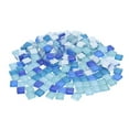 thumbnail image 1 of Azulejos de mosaico de vidrio cristalino de 380 g, azulejos de mosaico cuadrados de 1 cm a granel para proyectos de arte y manualidades de bricolaje, serie azul, 1 of 6