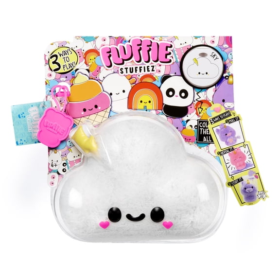 Fluffie Stuffiez Cloud Small Collectible Plush, Surprise Unbox, Huggable Soft Fluff Pull, Ages 4