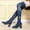 Light Blue, variant on Women's Boot Fashion Over-the-knee Boots Thick-heeled Mid-heel Denim Over-the-knee Boots Women's Boots